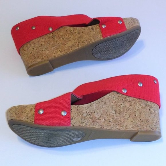 *Lucky Brand red cork wedges 10M - Picture 7 of 8